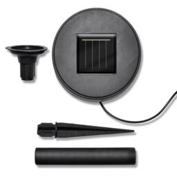 Berkfield Home Solar Bowl 3 LED Garden Lights with Spike Anchors & Solar Panel in White - thumbnail 4