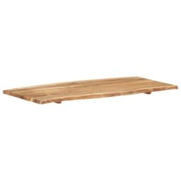 Berkfield Home Table Top Solid Acacia Wood 118x(50-60)x2.5 cm in Brown - thumbnail 5