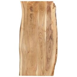 Berkfield Home Table Top Solid Acacia Wood 118x(50-60)x2.5 cm in Brown - thumbnail 1
