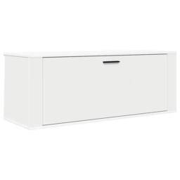 Berkfield Home Wall Shoe Cabinet White 100x35x38 cm Engineered Wood - Size: 100 x 35 x 38 cm