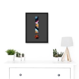 Artery8 Symbol Exclamation Mark Point Bright Planets Decorative Graffiti Mural Alphabet Initial Stencil Artwork Framed Wall Art Print A4 in Black - thumbnail 2