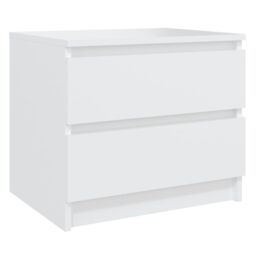 Berkfield Home Bed Cabinets 2 pcs White 50x39x43.5 cm Engineered Wood - thumbnail 3