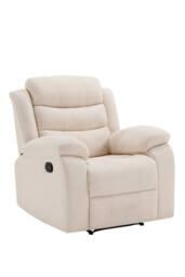 More4Homes Boston Manual Recliner Fabric 1+2+3 Seater Sofa Set w Drinks Console in Beige - thumbnail 7