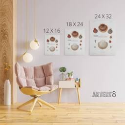 "Artery8 Clam shell varieties Augustus Gould Canvas Wall Art Print in White - Size: W18"" x H24""" - thumbnail 4