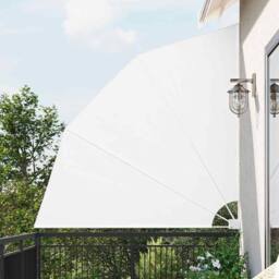 Berkfield Home Balcony Privacy Screen Folding Manual White 210 x 210 cm Fabric - thumbnail 2
