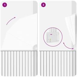 Berkfield Home Balcony Privacy Screen Folding Manual White 210 x 210 cm Fabric - thumbnail 8