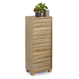 VonHaus Chester Freestanding Oak Wood Effect 1 Door Bathroom Storage Cabinet in Natural - thumbnail 2