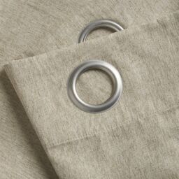 Luxury Living Linen Look Ring Top Blackout Curtains in Beige - Size: 229 cm width x 137 cm drop - thumbnail 4