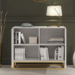 Creative Furniture Ripple Sideboard 100cm - Modern Fluted Design with Push to Open doors in White - thumbnail 4