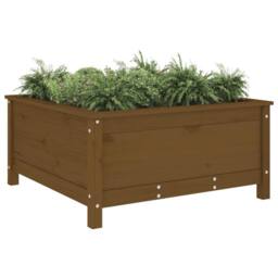 Berkfield Home Beautiful Garden Planter Honey Brown 82.5x82.5x39 cm Solid Wood Pine - thumbnail 1