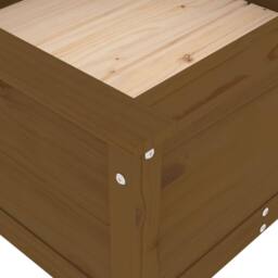 Berkfield Home Beautiful Garden Planter Honey Brown 82.5x82.5x39 cm Solid Wood Pine - thumbnail 7