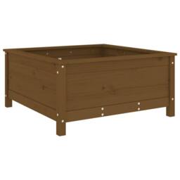 Berkfield Home Beautiful Garden Planter Honey Brown 82.5x82.5x39 cm Solid Wood Pine - thumbnail 6
