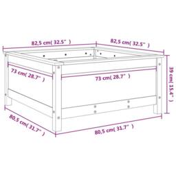 Berkfield Home Beautiful Garden Planter Honey Brown 82.5x82.5x39 cm Solid Wood Pine - thumbnail 9