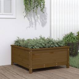 Berkfield Home Beautiful Garden Planter Honey Brown 82.5x82.5x39 cm Solid Wood Pine - thumbnail 2