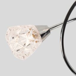 ValueLights Astley Polished Chrome 3 Way Swirl Flush Ceiling Light with Bulbs in Silver - thumbnail 3