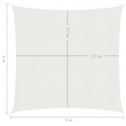 Berkfield Home Sunshade Sail 160 g/m ² White 3x3 m HDPE - thumbnail 6