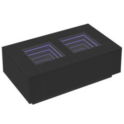 Berkfield Home Durable Coffee Table with Infinity LED Black 116x69x40 cm - Size: 116 x 69 x 40 cm - thumbnail 1