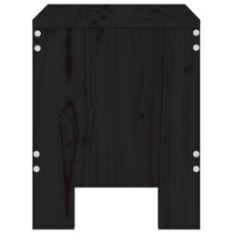 Berkfield Home Garden Stools 2 pcs Black 40x36x45 cm Solid Wood Pine - Size: 40 x 36 x 45 cm - thumbnail 5