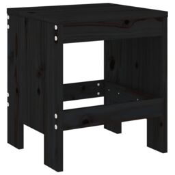 Berkfield Home Garden Stools 2 pcs Black 40x36x45 cm Solid Wood Pine - Size: 40 x 36 x 45 cm - thumbnail 3