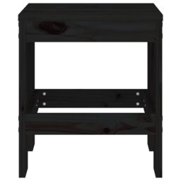Berkfield Home Garden Stools 2 pcs Black 40x36x45 cm Solid Wood Pine - Size: 40 x 36 x 45 cm - thumbnail 4