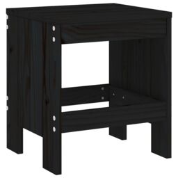 Berkfield Home Garden Stools 2 pcs Black 40x36x45 cm Solid Wood Pine - Size: 40 x 36 x 45 cm - thumbnail 6