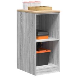 Berkfield Home Durable Garage Storage Cabinet Grey Sonoma 40x51x85 cm Solid Wood Pine - Size: 40 x 51 x 85 cm - thumbnail 2