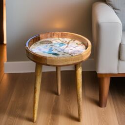 Hartsmede Handmade Side Table with Detachable Legs Hummingbird in Beige - thumbnail 2