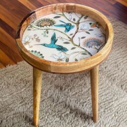 Hartsmede Handmade Side Table with Detachable Legs Hummingbird in Beige - thumbnail 4