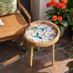 Hartsmede Handmade Side Table with Detachable Legs Hummingbird in Beige - thumbnail 3