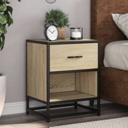 Berkfield Home Decorative Bedside Cabinets 2 pcs Sonoma Oak 40x31x50 cm Engineer in Light Tan - Size: 40 x 31 x 50 cm - thumbnail 2