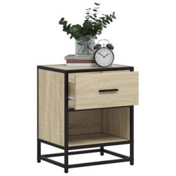 Berkfield Home Decorative Bedside Cabinets 2 pcs Sonoma Oak 40x31x50 cm Engineer in Light Tan - Size: 40 x 31 x 50 cm - thumbnail 4