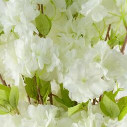 Leaf 100cm White Artificial Blossom Stem - thumbnail 2