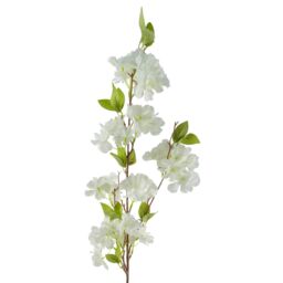 Leaf 100cm White Artificial Blossom Stem - thumbnail 1