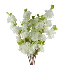 Leaf 100cm White Artificial Blossom Stem - thumbnail 5