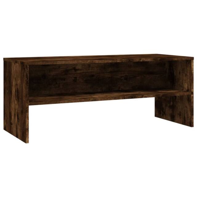 Berkfield Home TV Cabinet Smoked Oak 100x40x40 cm Engineered Wood in Brown - Size: 100 x 40 x 40 cm - image 1