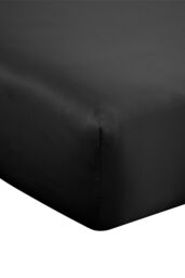 Catherine Lansfield 'Silky Soft Satin' 30cm Depth Sheet in Black - Size: Single Fitted - thumbnail 2