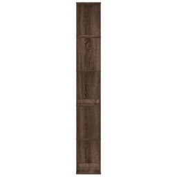 Berkfield Home Bookcase 5-Tier Brown Oak 45x23.5x162.5 cm Engineered Wood - thumbnail 4