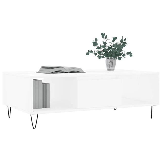 Berkfield Home Decorative Coffee Table White 104x60x35 cm Engineered Wood - Size: 104 x 60 x 35 cm - image 1