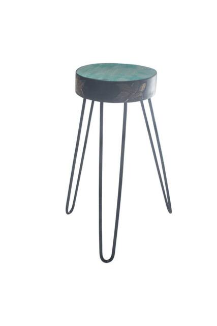 KDMD Albasia Wood Plant Stand - Turquoise & Gold Decor for Indoor Plants - image 1