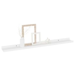 Berkfield Home Wall Shelves 4 pcs White 80x9x3 cm - Size: 80 x 9 x 3 cm - thumbnail 3