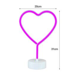 simpa LED Novelty Neon Heart Light in Pink - thumbnail 2