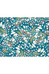 Origin Murals Butterfly Wings Matt Smooth Paste the Wall Mural in Teal - Size: W350 cm x H280 cm - thumbnail 2