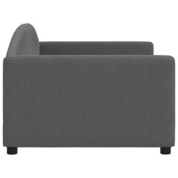 Berkfield Home Day Bed Dark Grey 90x190 cm Fabric - thumbnail 4