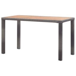 Berkfield Home Garden Table Anthracite & Brown 123x60x74 cm Solid Acacia Wood in Black - Size: 123 x 60 x 74 cm - thumbnail 4
