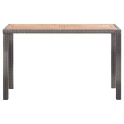 Berkfield Home Garden Table Anthracite & Brown 123x60x74 cm Solid Acacia Wood in Black - Size: 123 x 60 x 74 cm - thumbnail 2