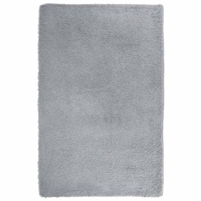 Berkfield Home Shaggy Rug High Pile NAVARRA Light Grey 130x200 cm Polyester - Size: Medium - image 1
