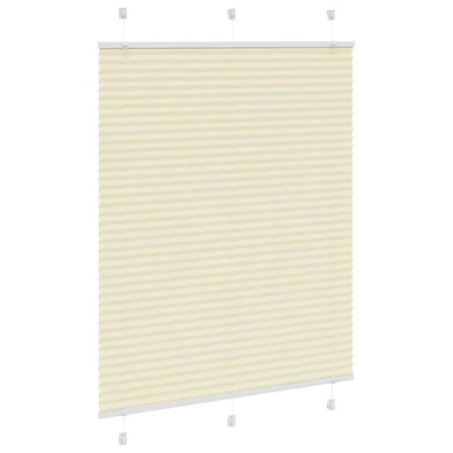 Berkfield Home Pleated Blind Cream 110x150 cm Fabric Width 109.4 cm Polyester - image 1