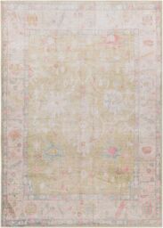 Livabliss Kemer-Washable Green Pink Blue Traditional Vintage Boho Living Dining Rug - Size: 160 cm x 215 cm - thumbnail 2