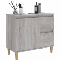 Berkfield Home Bathroom Cabinet Grey Sonoma 65x33x60 cm Engineered Wood - Size: 65 x 33 x 60 cm - thumbnail 5