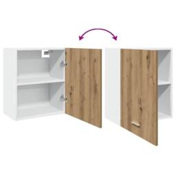 Berkfield Home Hanging Cabinet Artisan Oak 50x31x60 cm Engineered Wood in Brown - Size: 50 x 31 x 60 cm - thumbnail 8